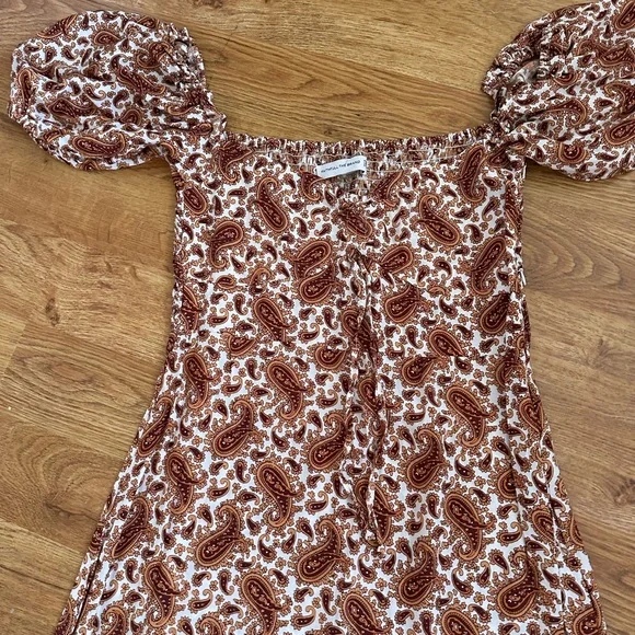 Faithfull the Brand Juniper Midi Dress Sable Paisley US 8 - Picture 3 of 16